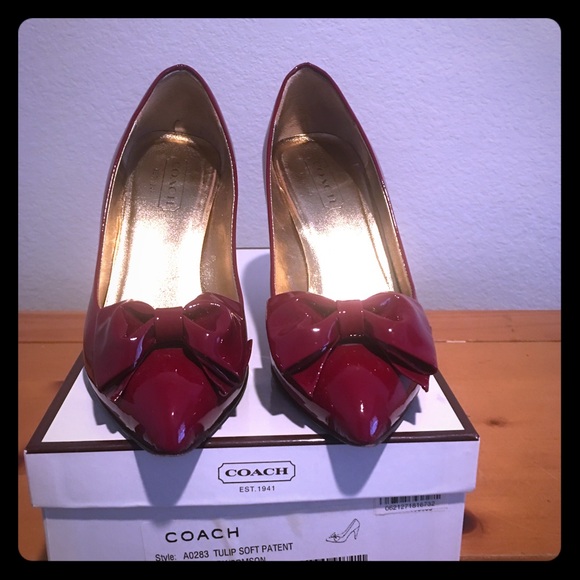 Coach Shoes - Coach Dark Red Pumps.